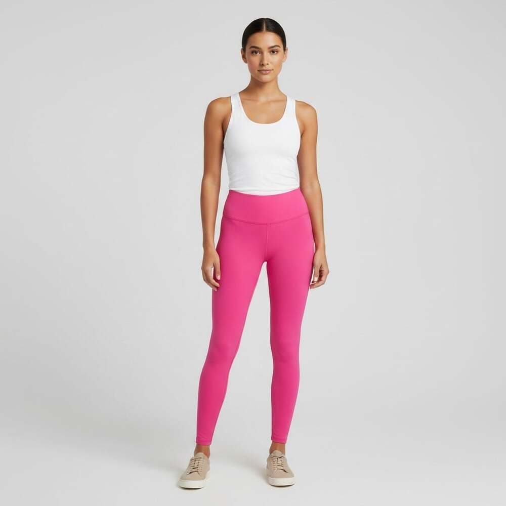 Fabletics PowerHold High Waisted Leggings Hot Pink Pocket Athletic Workout XS